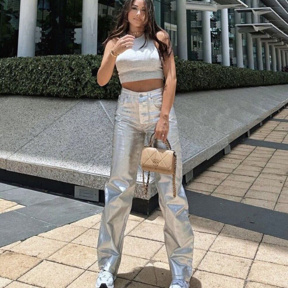 Zara Boy Boy Fit Metallic Jeans
